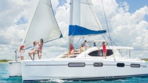 a small boat in a body of water