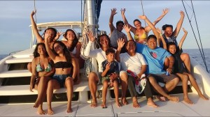 a group of people sitting posing for the camera