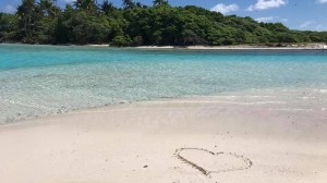 a sandy beach next to a body of water